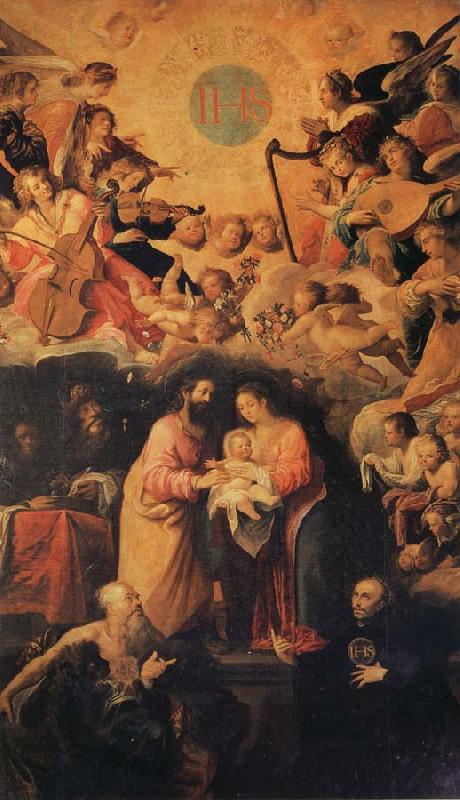 ROELAS, Juan de las Adoration of the Name of Fesus oil painting image